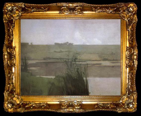 framed  John Henry Twachtman Arques-la-Bataille, ta009-2